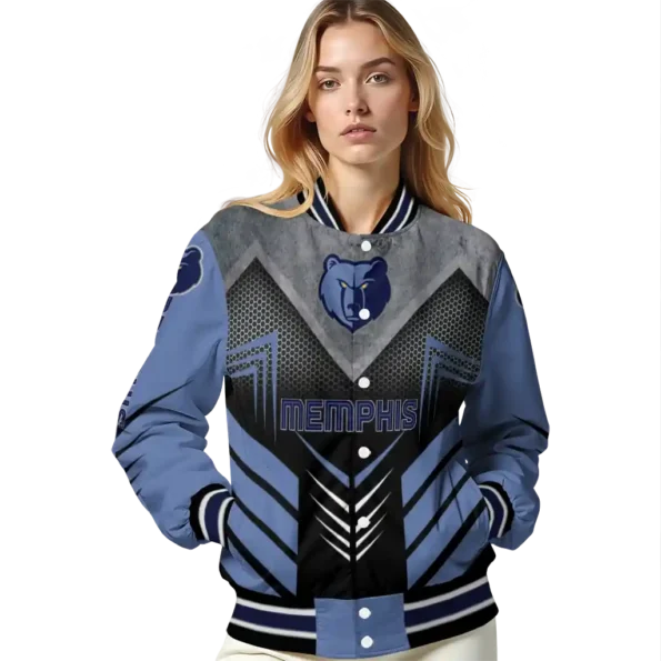 memphis grizzlies arrow layer blue black varsity jacket latest model.webp