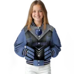 memphis grizzlies arrow layer blue black varsity jacket best selling.webp