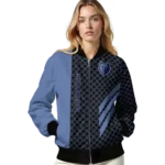 memphis grizzlies triple side stripes blue black bomber jacket best selling