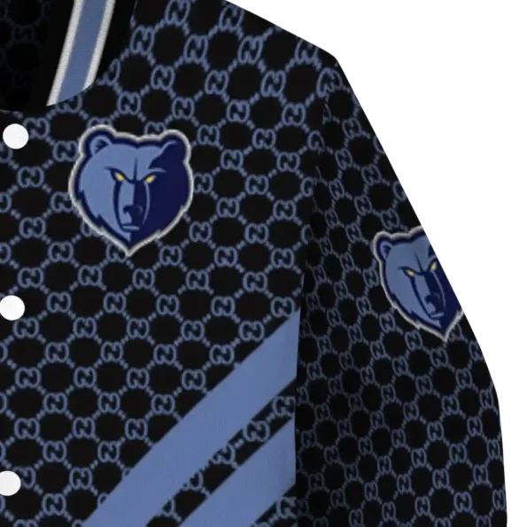 memphis grizzlies triple side stripes blue black varsity jacket premium grade.webp