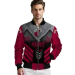 miami heat arrow layer red black bomber jacket best selling