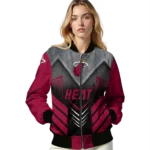 miami heat arrow layer red black bomber jacket best selling