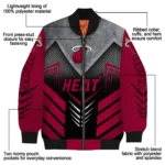 miami heat arrow layer red black bomber jacket best selling