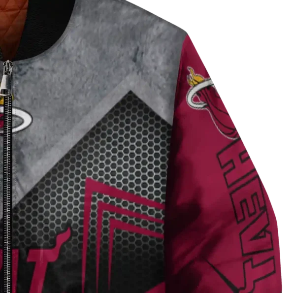 miami heat arrow layer red black bomber jacket premium grade