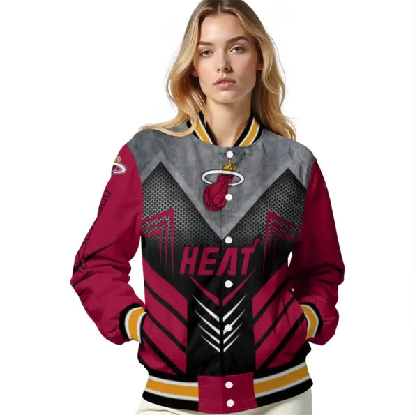 miami heat arrow layer red black varsity jacket latest model.webp