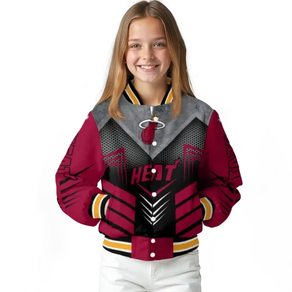 miami heat arrow layer red black varsity jacket top rated.webp