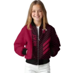 miami heat triple side stripes red black bomber jacket best selling