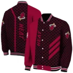 miami heat triple side stripes red black varsity jacket best selling.webp