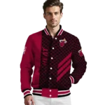 miami heat triple side stripes red black varsity jacket best selling.webp