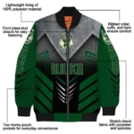 milwaukee bucks arrow layer green black bomber jacket best selling