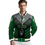 milwaukee bucks arrow layer green black varsity jacket best selling.webp