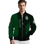 milwaukee bucks triple side stripes green black bomber jacket best selling