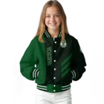 milwaukee bucks triple side stripes green black varsity jacket best selling.webp