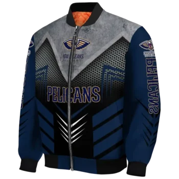 new orleans pelicans arrow layer navy black bomber jacket best selling