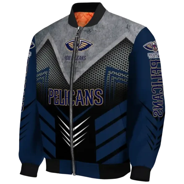 new orleans pelicans arrow layer navy black bomber jacket best selling