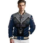 new orleans pelicans arrow layer navy black varsity jacket best selling.webp