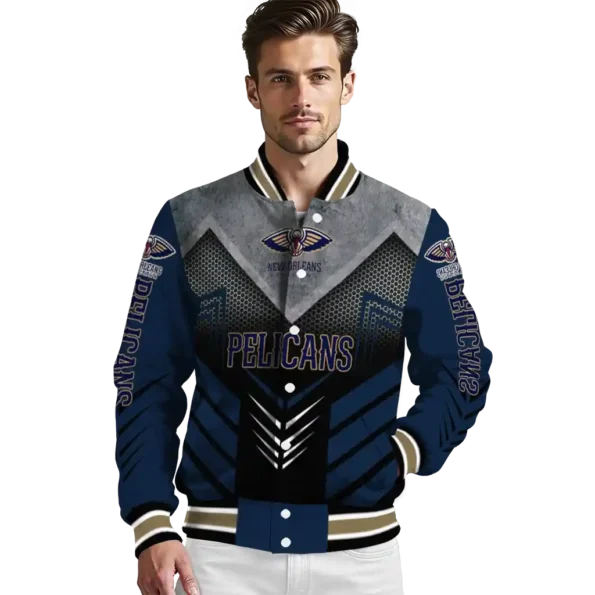 new orleans pelicans arrow layer navy black varsity jacket high quality.webp