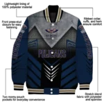 new orleans pelicans arrow layer navy black varsity jacket best selling.webp