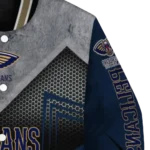 new orleans pelicans arrow layer navy black varsity jacket best selling.webp