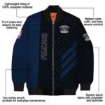 new orleans pelicans triple side stripes navy black bomber jacket best selling
