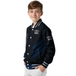 new orleans pelicans triple side stripes navy black varsity jacket best selling.webp