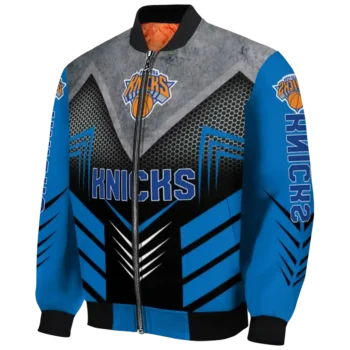 new york knicks arrow layer blue black bomber jacket best selling