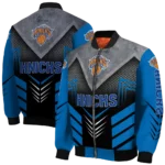 new york knicks arrow layer blue black bomber jacket best selling
