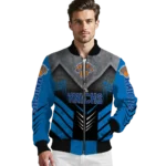 new york knicks arrow layer blue black bomber jacket best selling