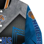 new york knicks arrow layer blue black varsity jacket best selling.webp