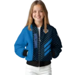 new york knicks triple side stripes blue black bomber jacket best selling