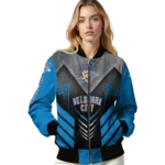 oklahoma city thunder arrow layer blue black bomber jacket best selling