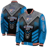 oklahoma city thunder arrow layer blue black varsity jacket best selling.webp