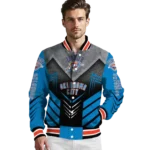 oklahoma city thunder arrow layer blue black varsity jacket best selling.webp