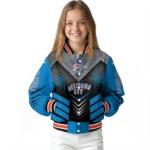 oklahoma city thunder arrow layer blue black varsity jacket best selling.webp