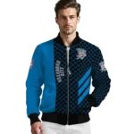 oklahoma city thunder triple side stripes blue black bomber jacket best selling