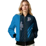 oklahoma city thunder triple side stripes blue black bomber jacket best selling