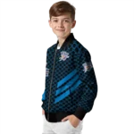 oklahoma city thunder triple side stripes blue black bomber jacket best selling