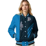 oklahoma city thunder triple side stripes blue black varsity jacket best selling.webp