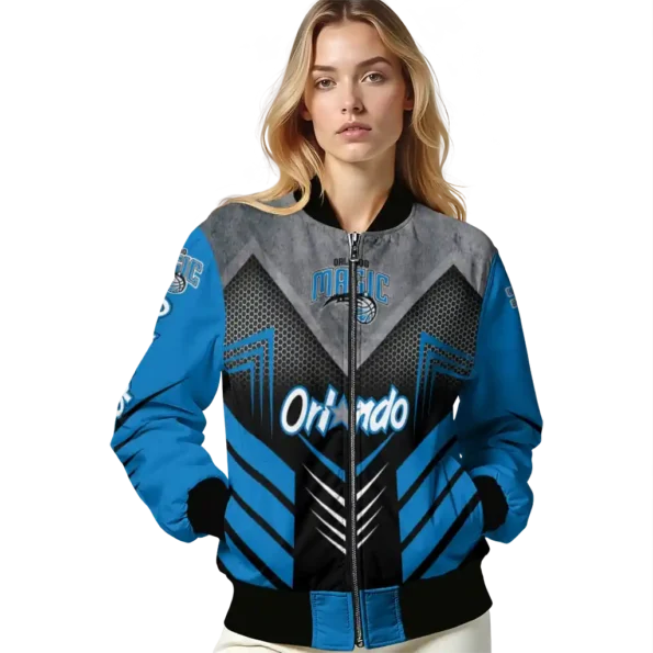 orlando magic arrow layer blue black bomber jacket latest model