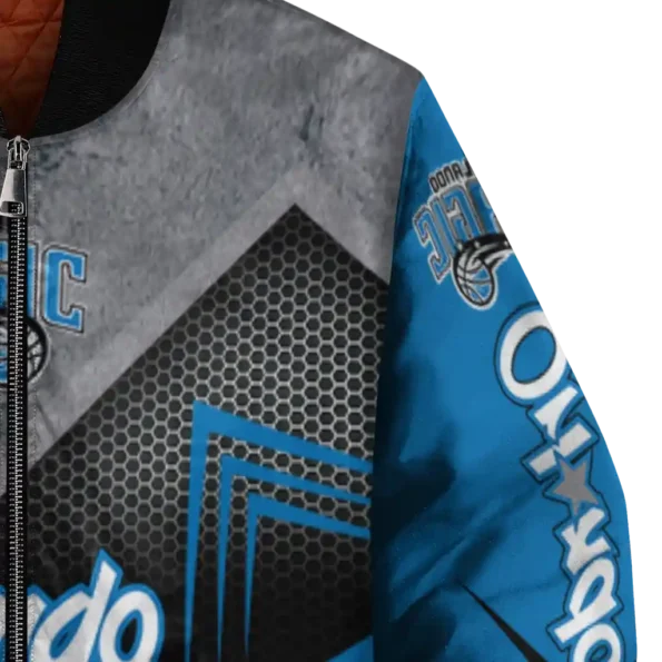 orlando magic arrow layer blue black bomber jacket premium grade