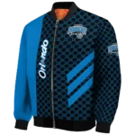 orlando magic triple side stripes blue black bomber jacket best selling