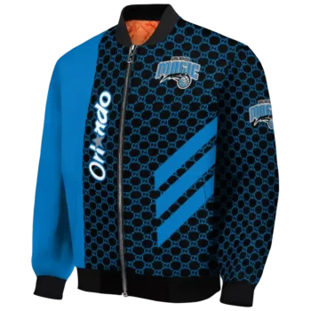 orlando magic triple side stripes blue black bomber jacket best selling