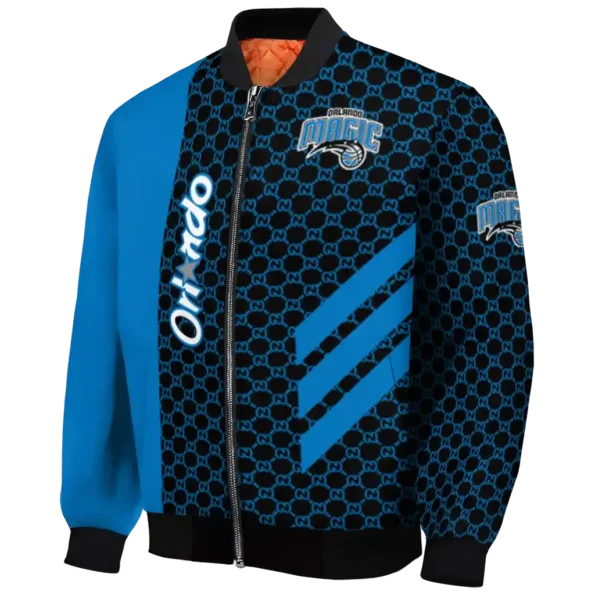 orlando magic triple side stripes blue black bomber jacket best selling