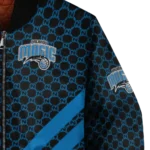 orlando magic triple side stripes blue black bomber jacket best selling