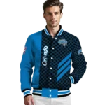 orlando magic triple side stripes blue black varsity jacket best selling.webp
