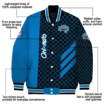 orlando magic triple side stripes blue black varsity jacket best selling.webp