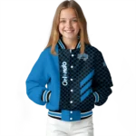orlando magic triple side stripes blue black varsity jacket best selling.webp