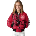 personalized atlanta hawks hexagon cluster red black bomber jacket best selling