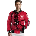 personalized atlanta hawks hexagon cluster red black varsity jacket best selling.webp