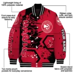 personalized atlanta hawks hexagon cluster red black varsity jacket best selling.webp